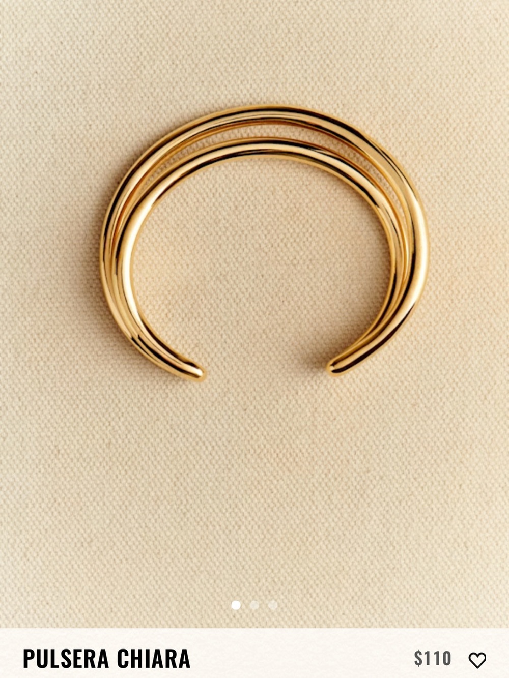 Sezane Chiara Gold Twisted Bangle Bracelet - Picture 2 of 3